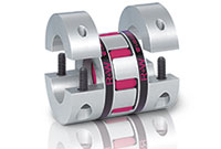 Elastomer Coupling with Fully Split Clamping Hubs 